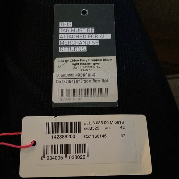 SEE BY CHLOE EASY CROPPED BLAZER light heathered grey - Picture 9 of 10